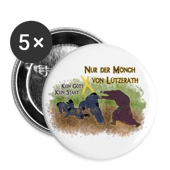 Mönch von Lützerath - Buttons klein 25 mm (5er Pack) - Weiß - Vorne