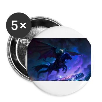 Night Rider- Black Pegasus - Buttons small 1''/25 mm (5-pack) - white - Front