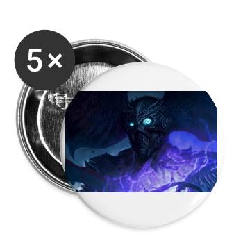 le Nécromancien - Lot de 5 petits badges (25 mm) - blanc - Devant