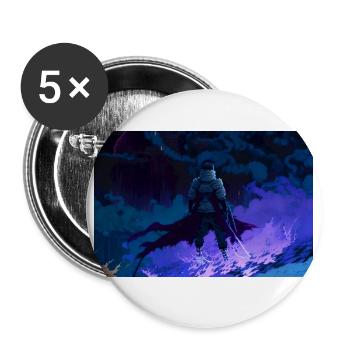 Demon Warrior - Buttons small 1''/25 mm (5-pack) - white - Front