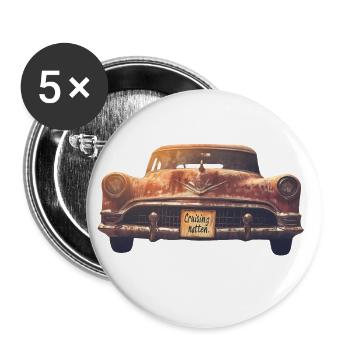 Classic car nostalgia for the cruising soul - Buttons small 1''/25 mm (5-pack) - white - Front