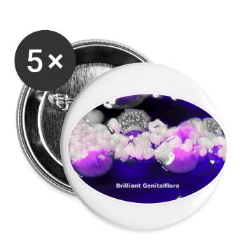 Brilliant genital flora - Buttons small 1''/25 mm (5-pack) - white - Front