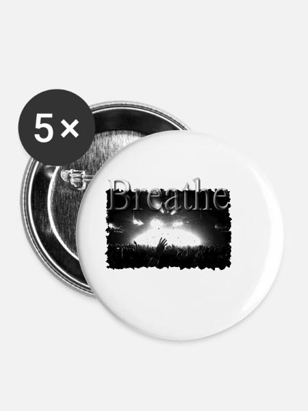 Concert Breathe - Buttons klein 25 mm (5er Pack) - Weiß
