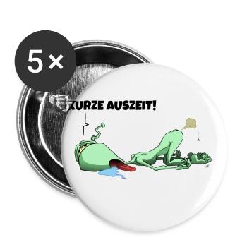 Alien time out - Buttons small 1''/25 mm (5-pack) - white - Front
