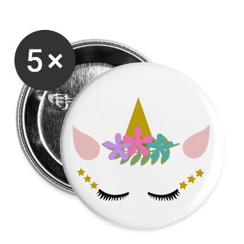 unicorn - Buttons small 1''/25 mm (5-pack) - white - Front