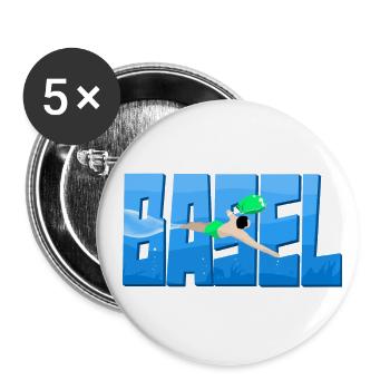 Wrap fish from Basel - Buttons small 1''/25 mm (5-pack) - white - Front