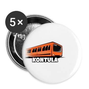 06-KONTULA HELSINKI Textil- und Geschenkprodukte - Buttons klein 25 mm (5er Pack) - Weiß - Vorne