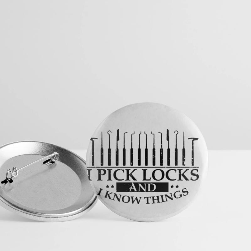 Conceptions de service de déverrouillage Lockpicking Lock Picking Lot de 5 petits badges (25 mm)