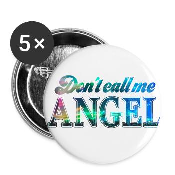 Don't call me an angel - Buttons small 1''/25 mm (5-pack) - white - Front