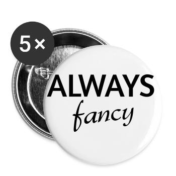 Always fancy - Buttons klein 25 mm (5er Pack) - Weiß - Vorne