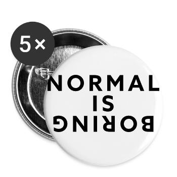 Normal, c’est ennuyeux - Lot de 5 petits badges (25 mm) - blanc - Devant