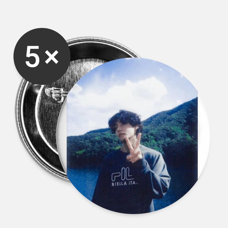 Kpop Zeug - Buttons klein 25 mm (5er Pack) - Weiß