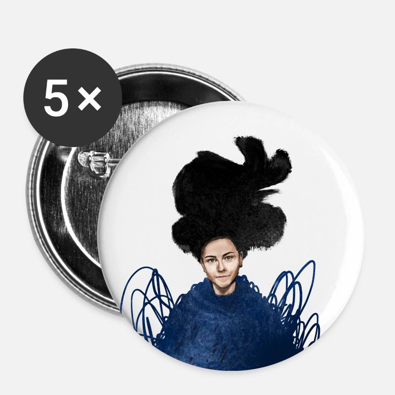Juju - Buttons small 1''/25 mm (5-pack) - white