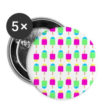 Popsicles - Buttons small 1''/25 mm (5-pack) - white - Front