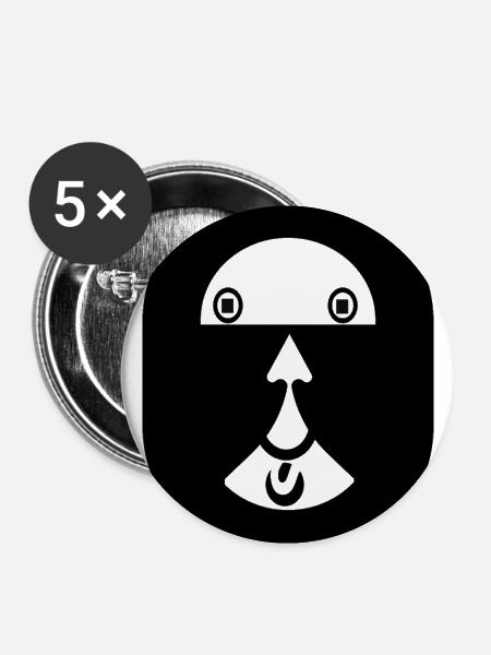 Blickfang - Buttons klein 25 mm (5er Pack) - Weiß