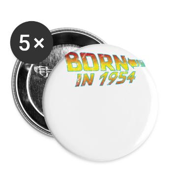 1954 Birthday Born in Back to Future - Buttons small 1''/25 mm (5-pack) - white - Front