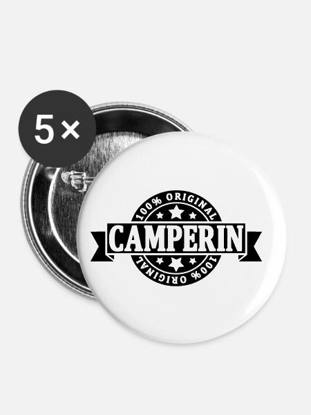 Camperin - Buttons klein 25 mm (5er Pack) - Weiß
