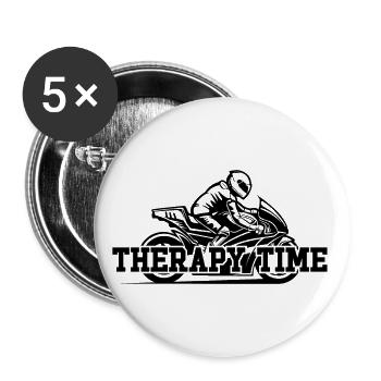 MOTORCYCLE THERAPY BIKER BIKE - Buttons small 1''/25 mm (5-pack) - white - Front