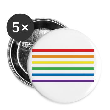 LGBT Sort cadeau Pride Droits Transgenres - Lot de 5 petits badges (25 mm) - blanc - Devant