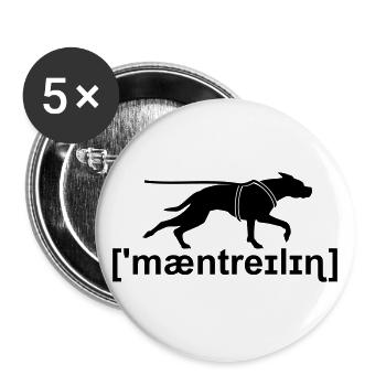Mantrailing phonetic transcription - Buttons small 1''/25 mm (5-pack) - white - Front