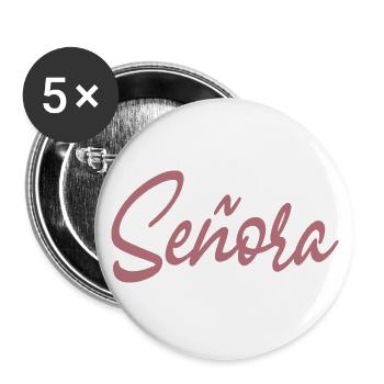 Señora Engagement Bride To Be Wedding Party - Buttons small 1''/25 mm (5-pack) - white - Front