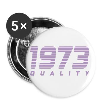 1973 quality | Farbe änderbar - Buttons klein 25 mm (5er Pack) - Weiß - Vorne