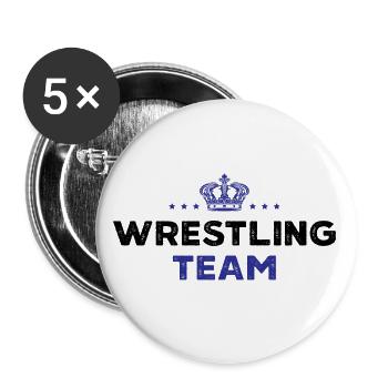 Équipe de lutte - Lot de 5 petits badges (25 mm) - blanc - Devant