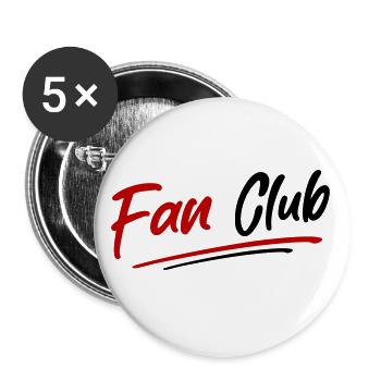 Membre du Fan Club - Lot de 5 petits badges (25 mm) - blanc - Devant