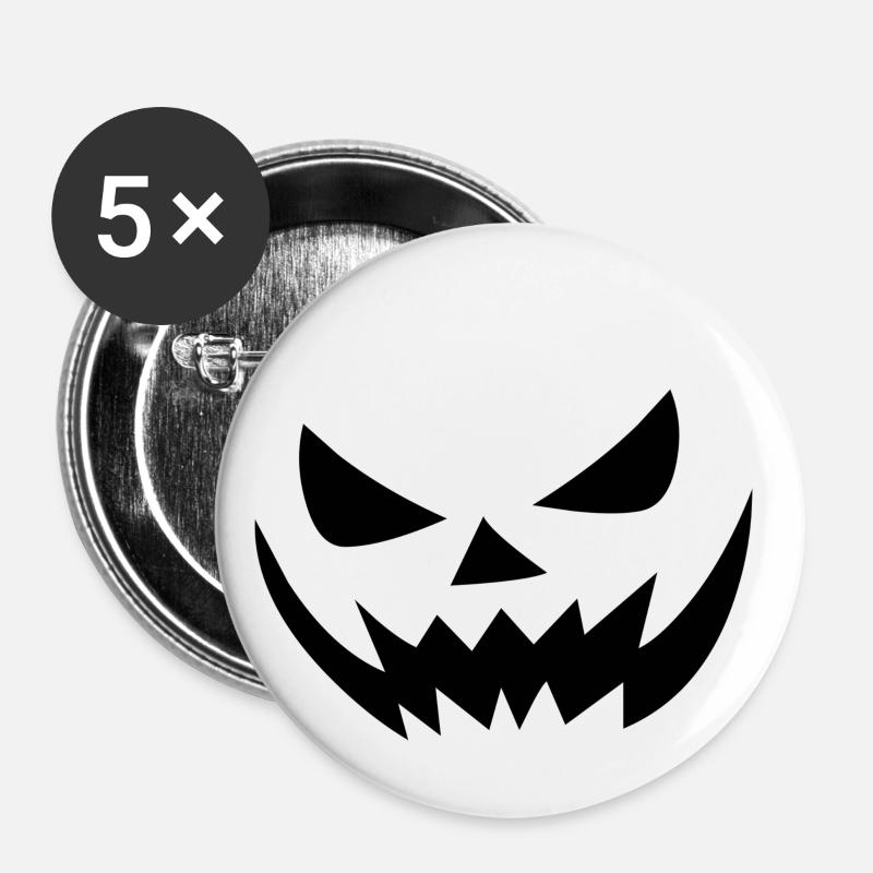 Halloween Black Grimace transparent - Buttons small 1''/25 mm (5-pack) - white