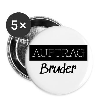 Order Brother Family Funny Gift - Buttons small 1''/25 mm (5-pack) - white - Front