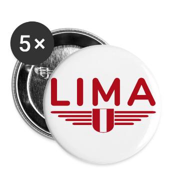 Lima Design – Experience Peru's Capital - Buttons small 1''/25 mm (5-pack) - white - Front