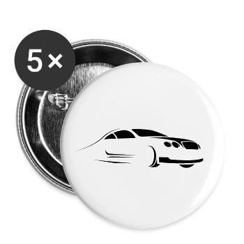 Car design logo - Buttons small 1''/25 mm (5-pack) - white - Front