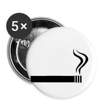 Zigarette - Buttons klein 25 mm (5er Pack) - Weiß - Vorne