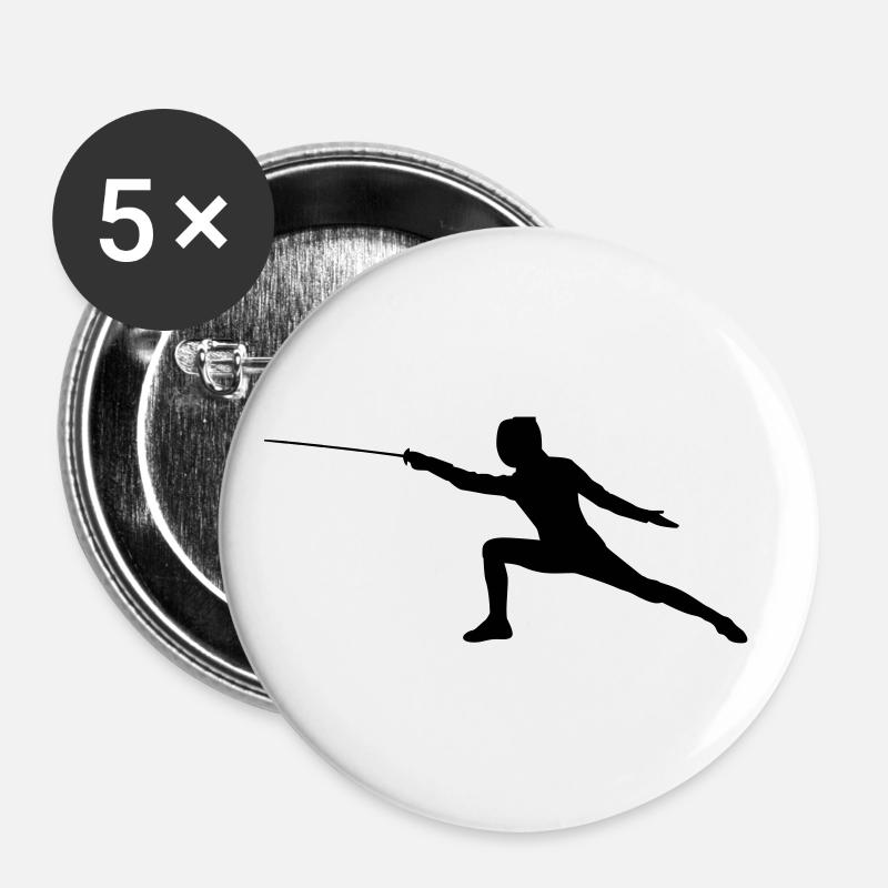 fencing - Buttons small 1''/25 mm (5-pack) - white