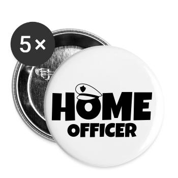 Home Officer - Buttons small 1''/25 mm (5-pack) - white - Front