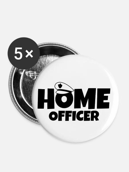 Home Officer - Buttons klein 25 mm (5er Pack) - Weiß