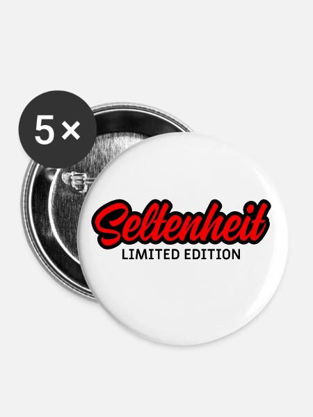 Seltenheit Limited Edition - Buttons klein 25 mm (5er Pack) - Weiß