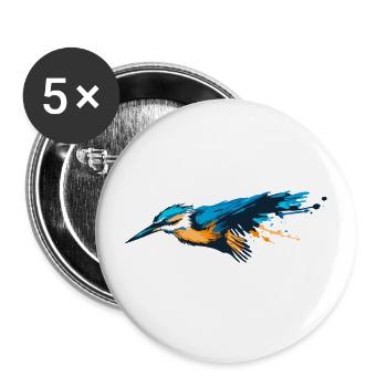 Eisvogel - Wächter der Flüsse - Buttons klein 25 mm (5er Pack) - Weiß - Vorne