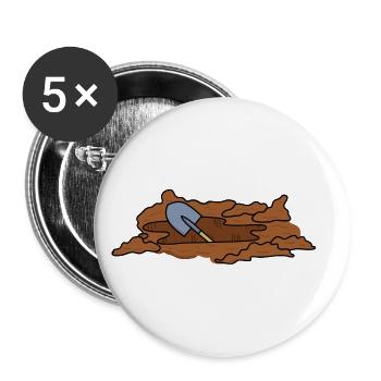 Road construction civil engineering construction site - Buttons small 1''/25 mm (5-pack) - white - Front