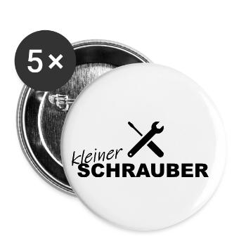 Petite visseuse comme idée de cadeau sucré - Lot de 5 petits badges (25 mm) - blanc - Devant