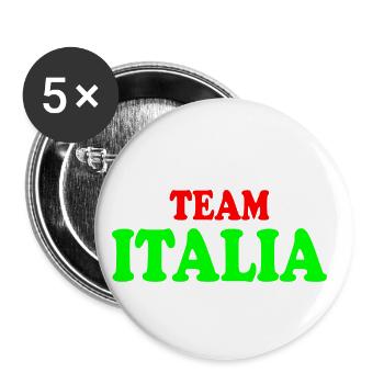 Team italia - Buttons klein 25 mm (5er Pack) - Weiß - Vorne