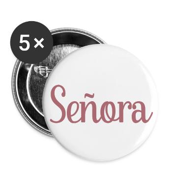 Señora Engagement Bride To Be Wedding Party - Buttons small 1''/25 mm (5-pack) - white - Front