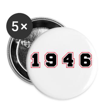 Numéro de l’année 1946 - Lot de 5 petits badges (25 mm) - blanc - Devant