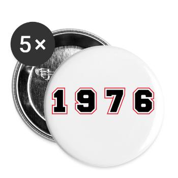 1976 Year Number - Buttons small 1''/25 mm (5-pack) - white - Front