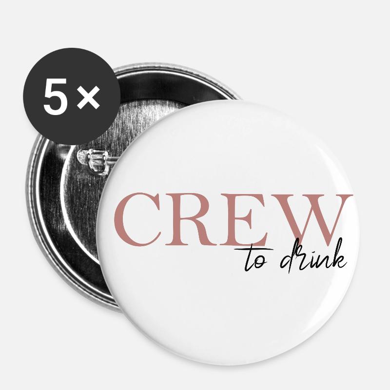 Crew to drink - Buttons small 1''/25 mm (5-pack) - white