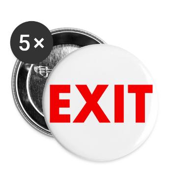 Exit - Buttons klein 25 mm (5er Pack) - Weiß - Vorne