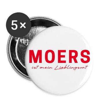 Moers T-Shirt – Show your love for your homeland! - Buttons small 1''/25 mm (5-pack) - white - Front