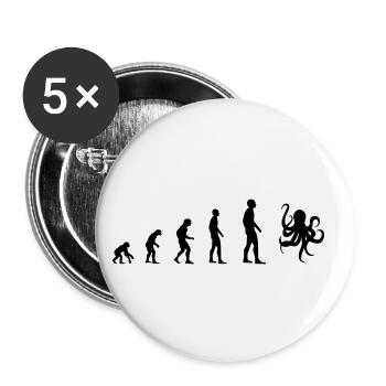 Kraken - Evolution - Lot de 5 petits badges (25 mm) - blanc - Devant