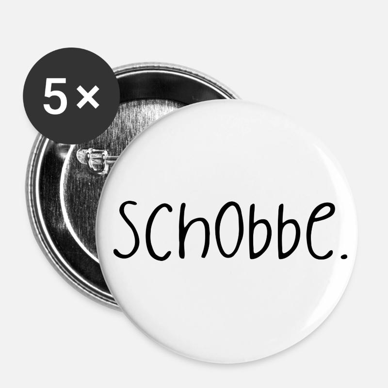 schobbe. - Buttons klein 25 mm (5er Pack) - Weiß