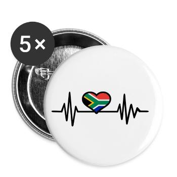 Afrique du Sud - Lot de 5 petits badges (25 mm) - blanc - Devant